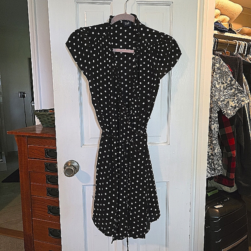 GAP Wrap Dress Medium Polka Dots